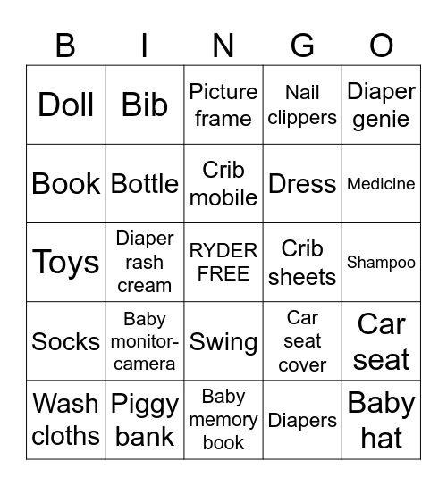 Jaime & Cody Bingo Card