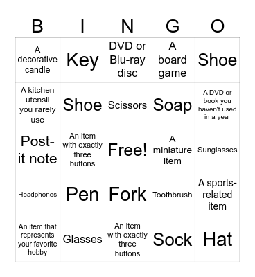 Test Bingo Card