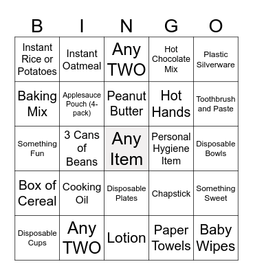 Feed the Herd Bingo Card