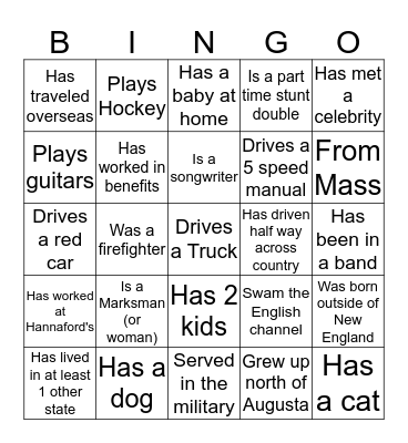 Getting to Know you Bingo! Bingo Card