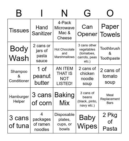 Feed The Herd Bingo Card