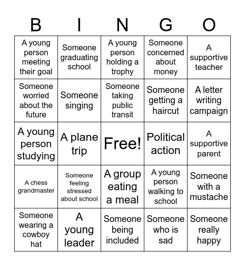 Brooklyn Castle Bingo Card