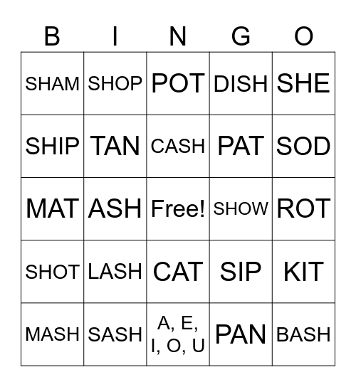3RD BINGO Card