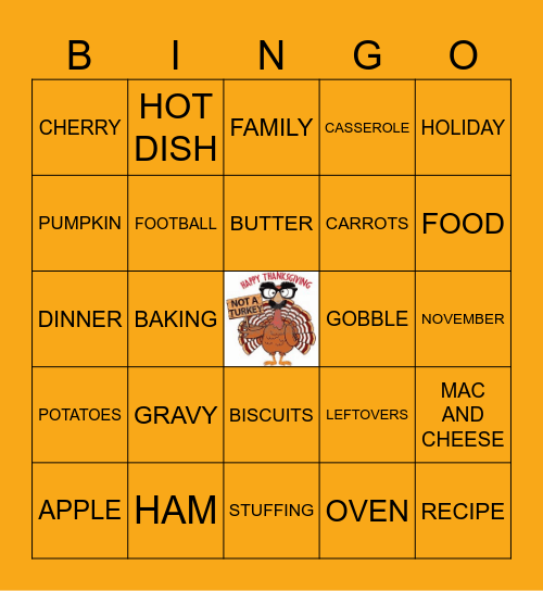 THANKSGIVING Bingo Card