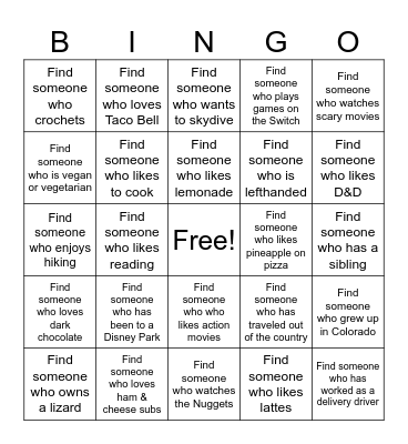 Bingo Card