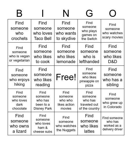 Bingo Card