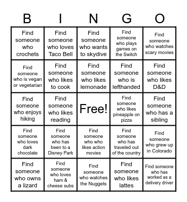 Bingo Card