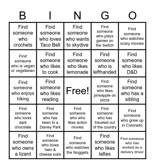 Bingo Card