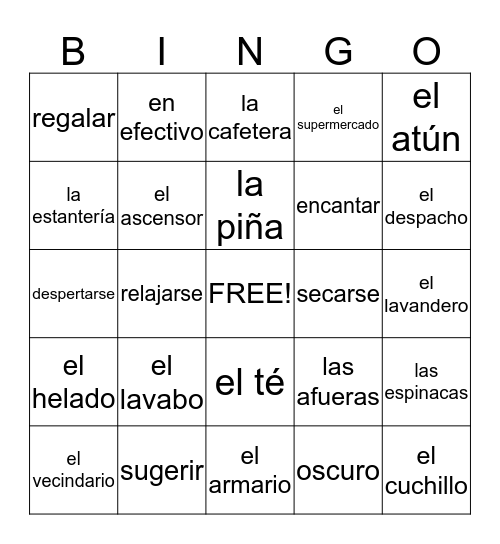 Chapter 5-6 Bingo Card