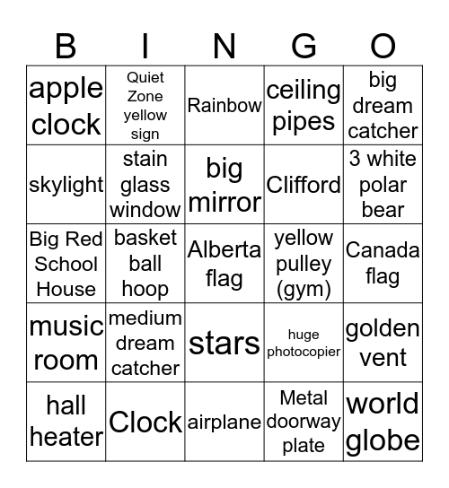Meyahkumin Scavenger Hunt Bingo Card