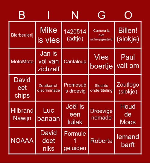 Promobingoborrel 2023 Bingo Card