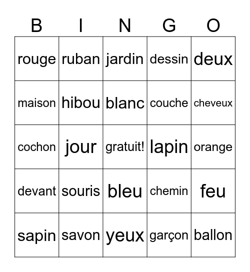 révision ou-on-an-in-eu Bingo Card