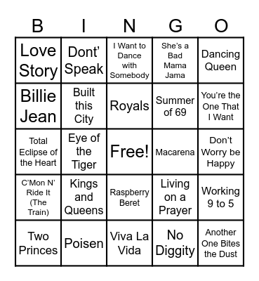OPES MUSIC BINGO! Bingo Card