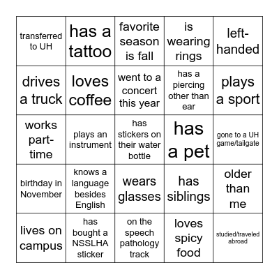 BINGO Card