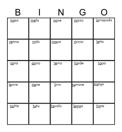 Disegna Le Parole Con N R T L M Bingo Card disegna-le-parole-con-n-r-t-l-m-bingo-card