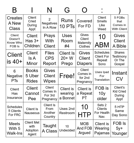 Hello November! Bingo Card