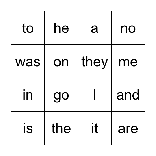 Miller Bingo Card