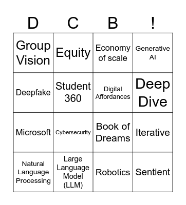 November PL Day 2023 Bingo Card