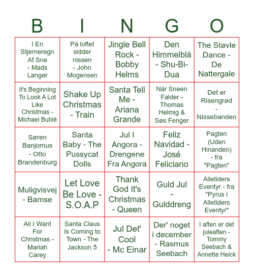 Jule-Bingo 2023 Bingo Card