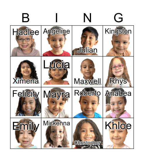 Morning Class Bingo Card