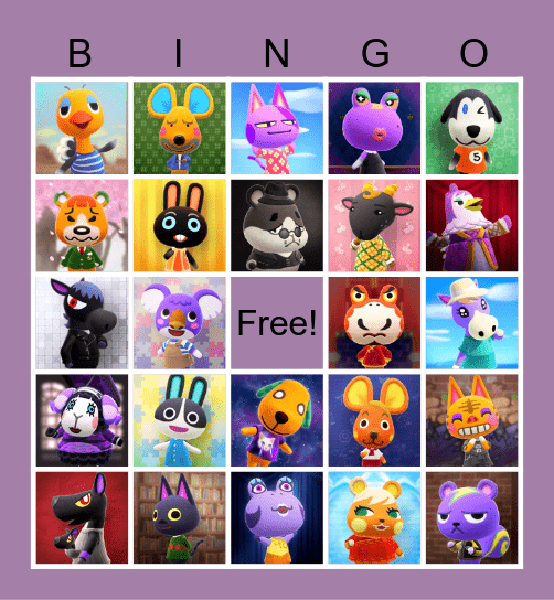 Halloween Villager Hunt Bingo Card