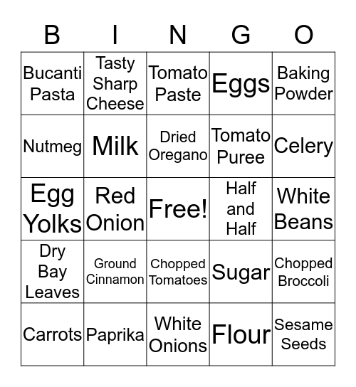 Greek Cuisines Bingo Card