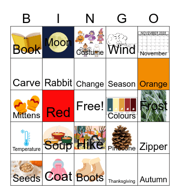 ISKA Fall Bingo Card