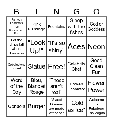 Boulevard Bingo Card
