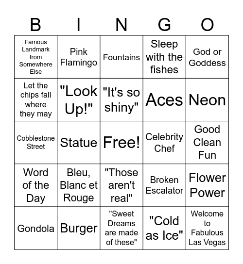 Boulevard Bingo Card