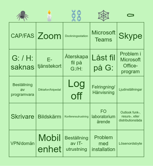 𓍢ִ໋˖˚o̼ᵷ̼u̼ᴉ̼q̼s̼ᵷ̼ɐ̼p̼ǝ̼ɹ̼ꓞ̼˚˖𓍢ִ໋ Bingo Card