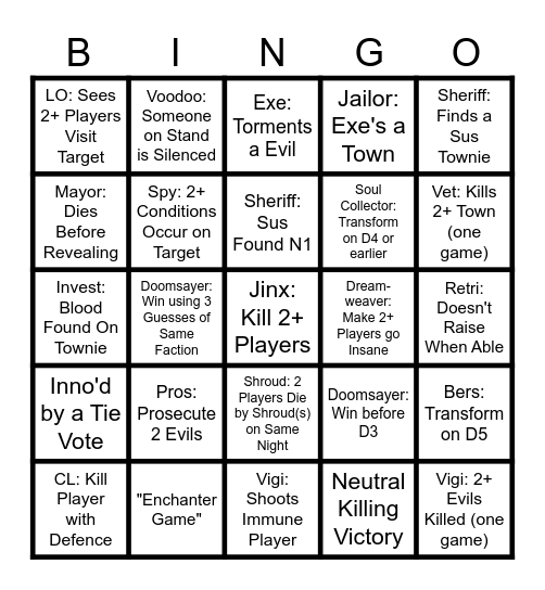 ToS2 Bingo Card