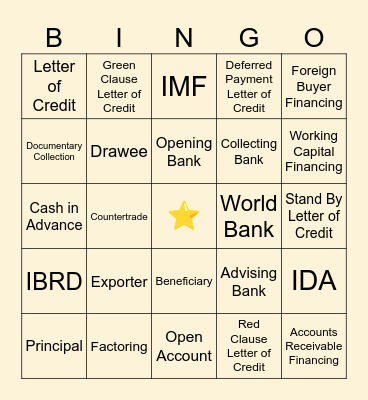 Bingo Card