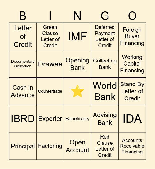 Bingo Card