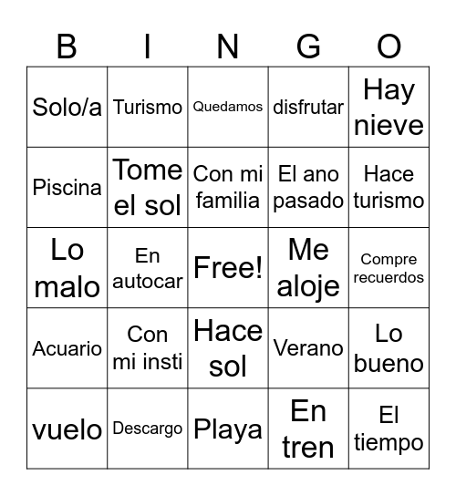 Module 1 Bingo Card