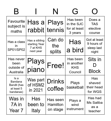 Get to Know the SJC 2023-24! Bingo Card
