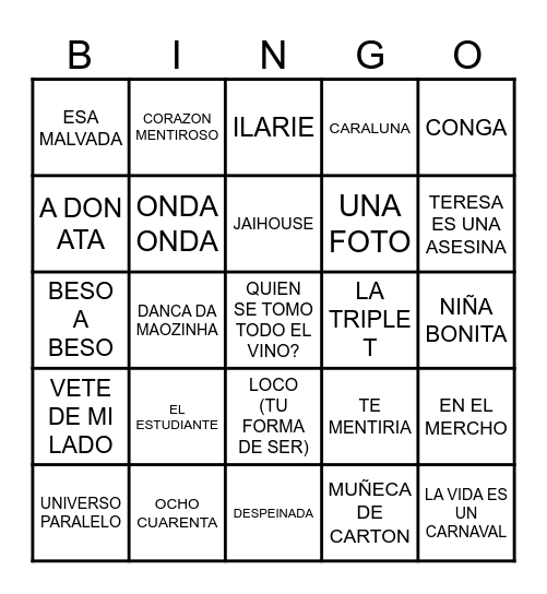 CURNE Bingo Card