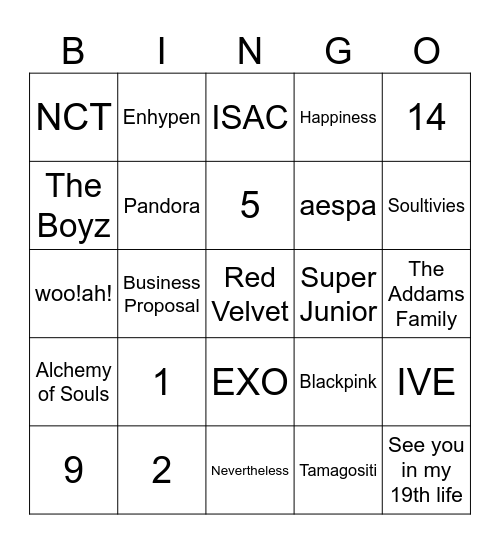 SFT01NANA Bingo Card
