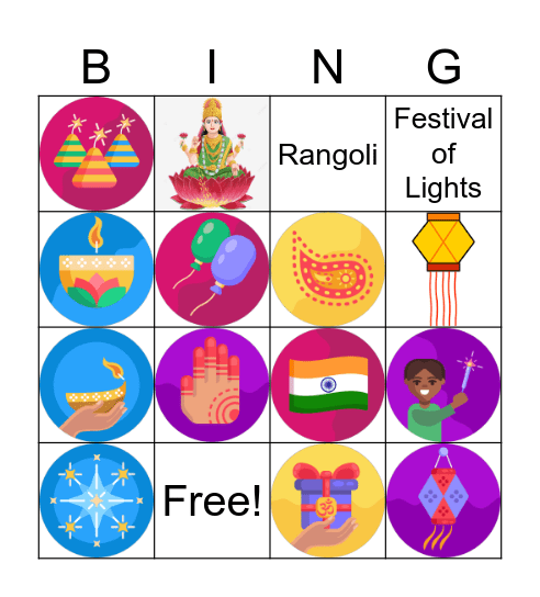 Diwali Bingo Card