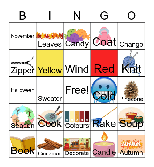 ISKA Fall Bingo Card