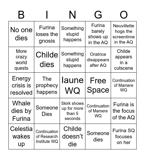 4.2 Bingo Card