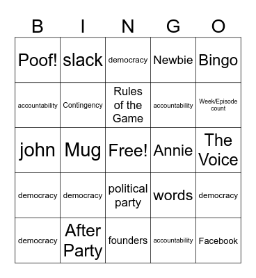 HMASDC Bingo 11/3/23 Bingo Card