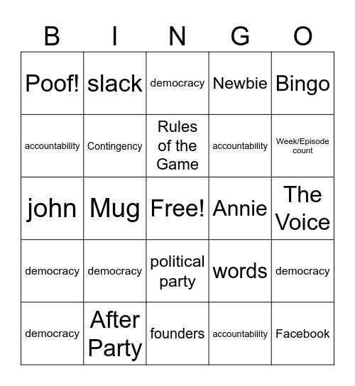 HMASDC Bingo 11/3/23 Bingo Card