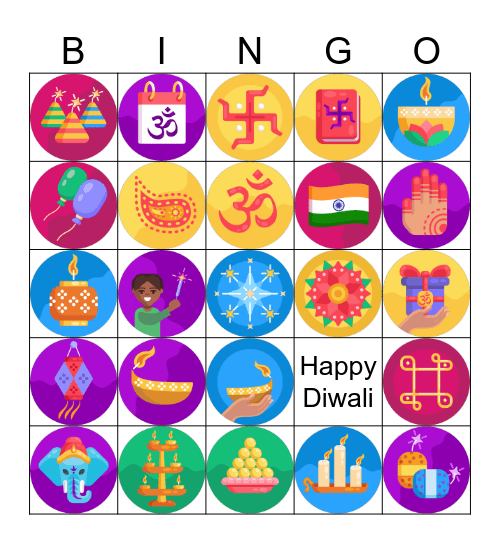 Diwali Bingo Card