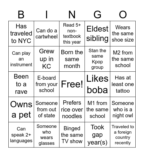 APAMSA Social 11/4 Bingo Card