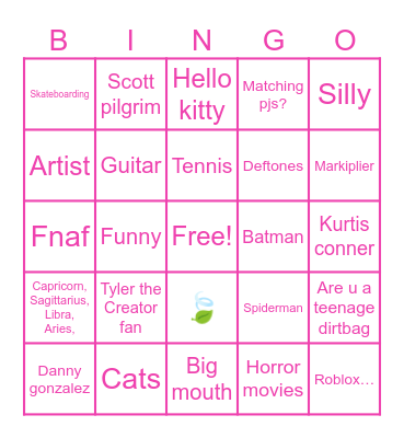 Be My friend/bf Bingo Card