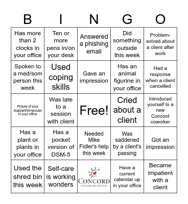 Telling on Yourself/Safe space Bingo Card