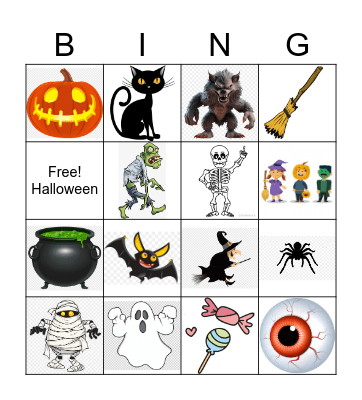 Happy Halloween Bingo Card