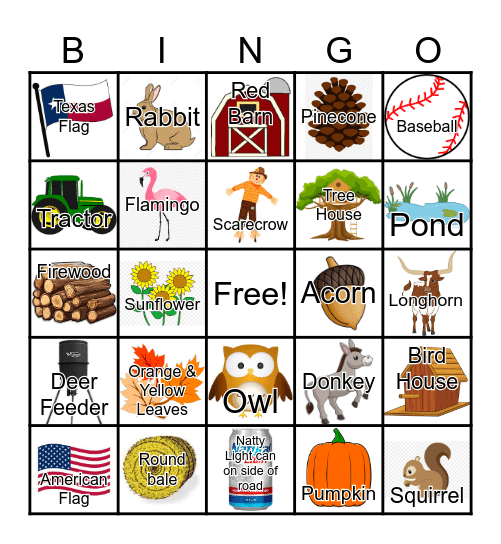 Hayride Bingo! Bingo Card