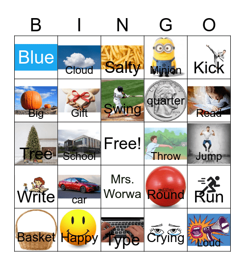 Parts of Speech Bingo Card