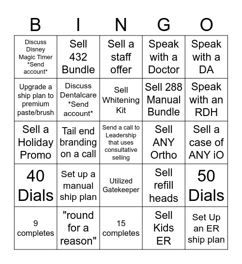 POH Bingo Card